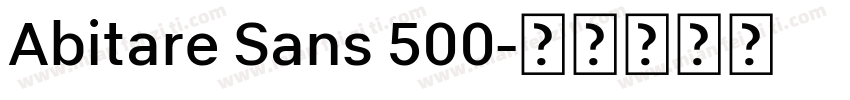 Abitare Sans 500字体转换